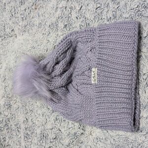 Calia cable knit pom beanie color Lily Sz:OS NWOT